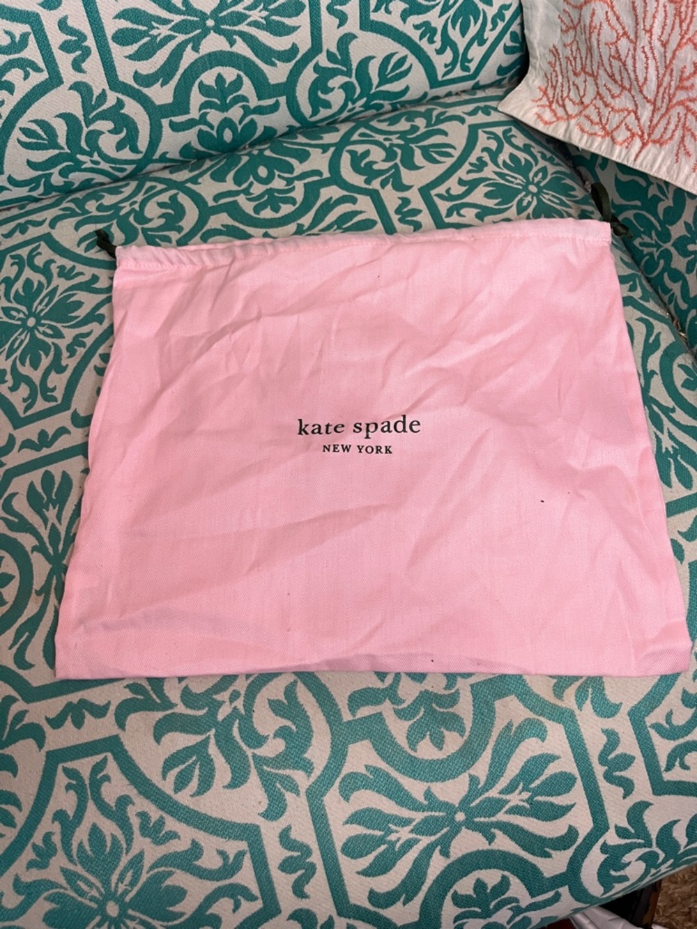 kate spade light pink logo dust bag ⬇️ 11.5” x ➡️ 14”